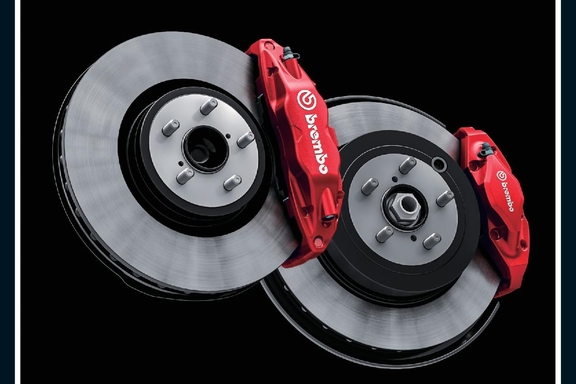 brembo製ベンチレーテッドディスクブレーキ